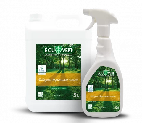 EcuVert Nettoyant degraissant cuisine 2025 - 750 ml et 5 litres