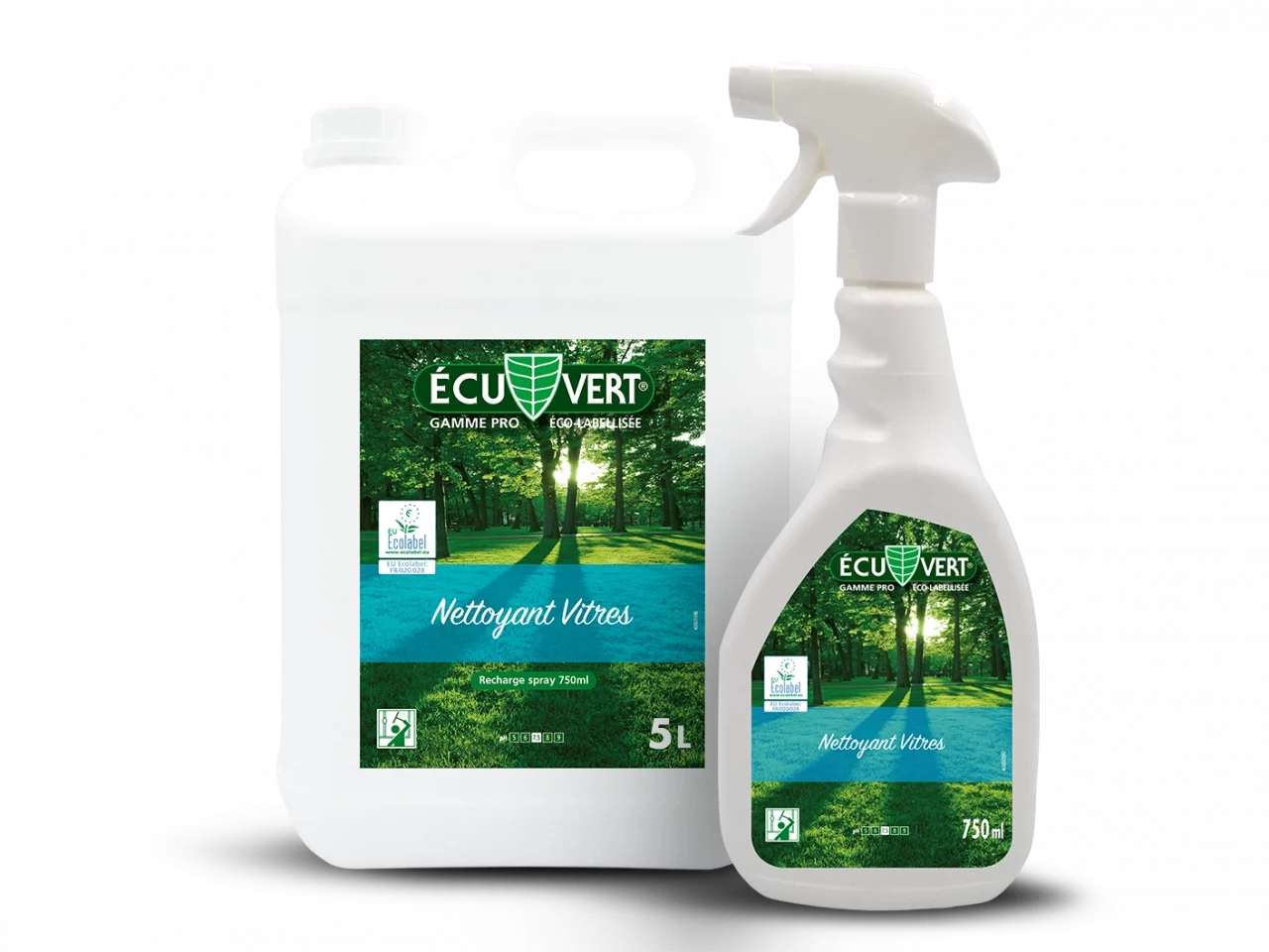EcuVert Nettoyant vitres 2025 - 750ml et 5 litres