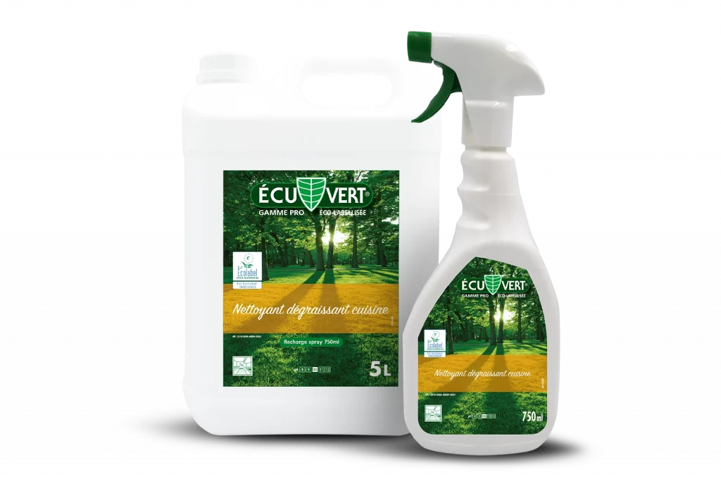 EcuVert Nettoyant degraissant cuisine 2025 - 750 ml et 5 litres