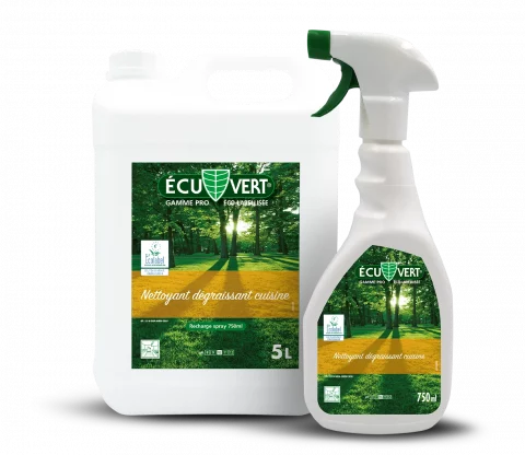 EcuVert Nettoyant degraissant cuisine 2025 - 750 ml et 5 litres