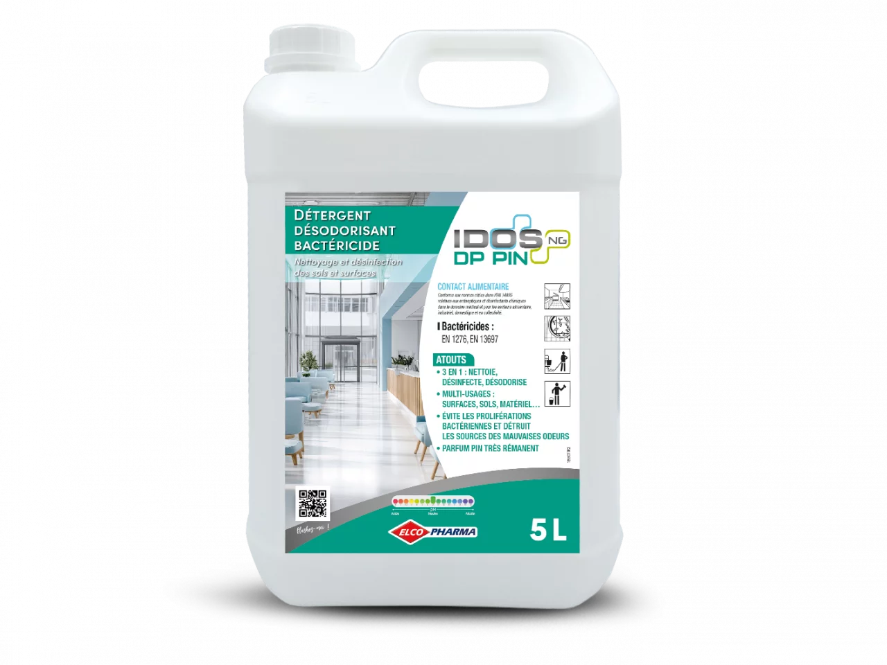 IDOS NG dégraissant désodorisant bactéricide sols et surfaces - 5L